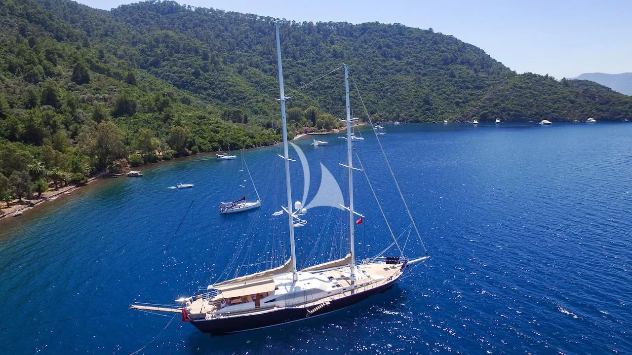 a sailboat in the water aboard UBI BENE Yacht for Charter