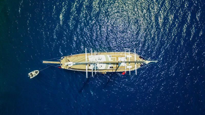 a boat in the water aboard UBI BENE Yacht for Charter