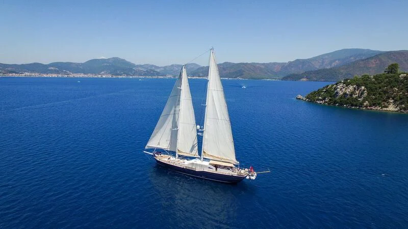 a sailboat on the water aboard UBI BENE Yacht for Charter