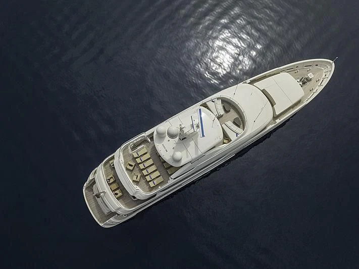 a space ship in space aboard TIREA Yacht for Sale