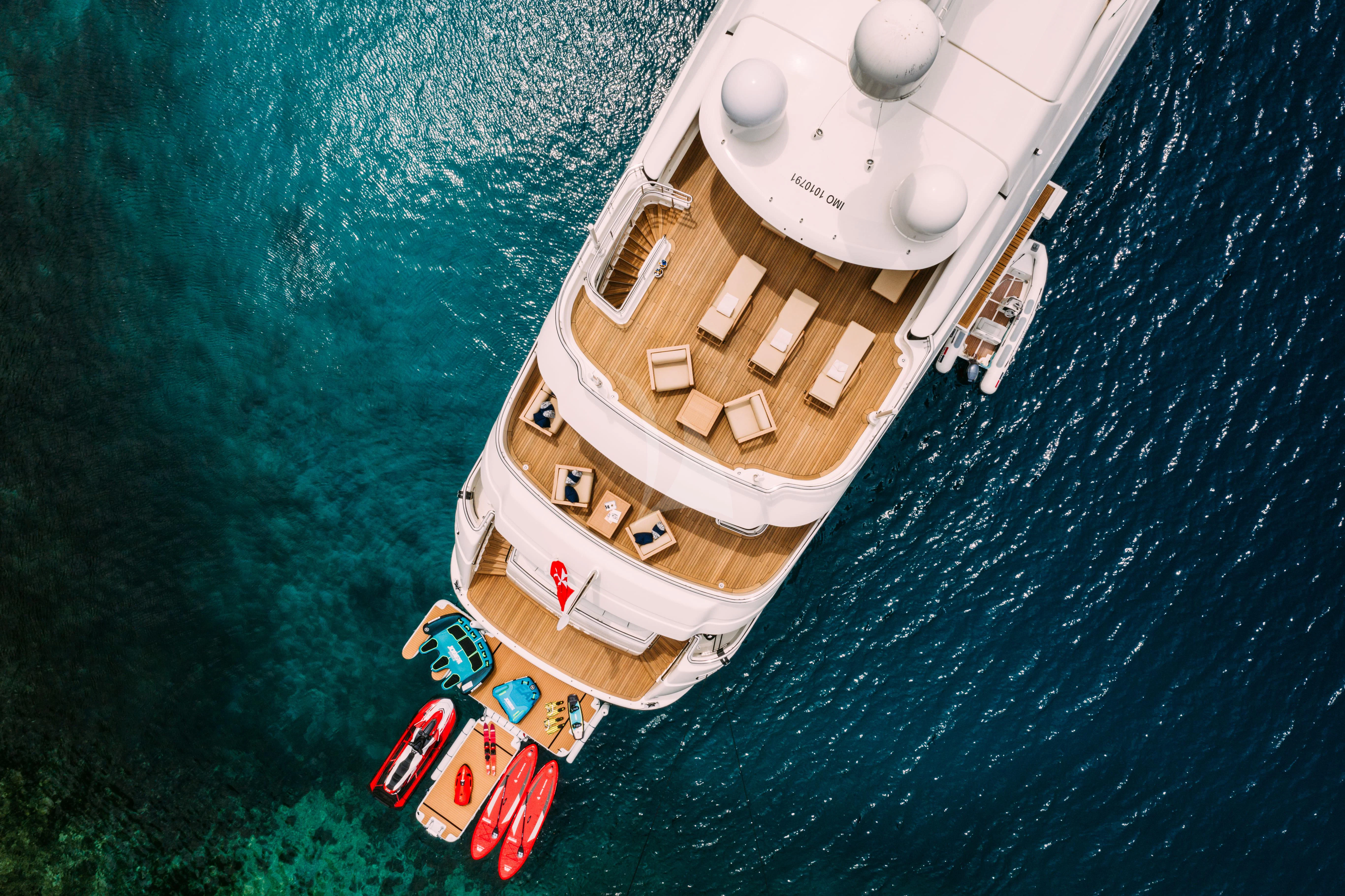 a satellite in space aboard TIREA Yacht for Sale