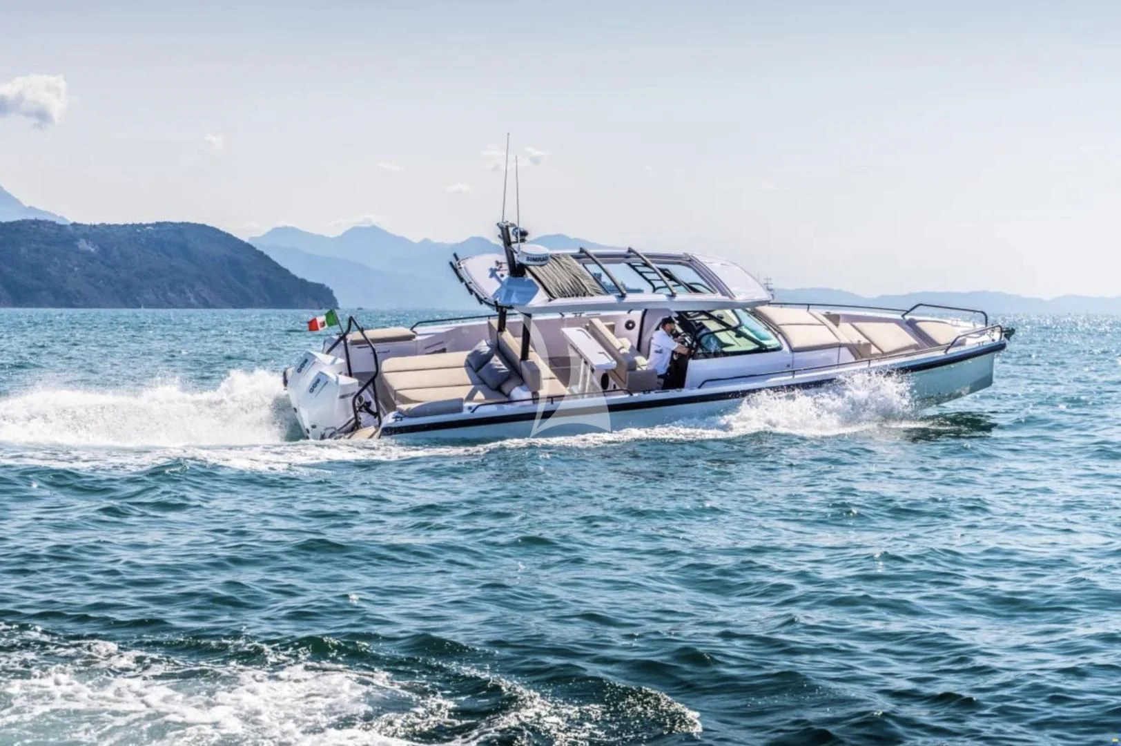 a boat in the water aboard TIREA Yacht for Sale