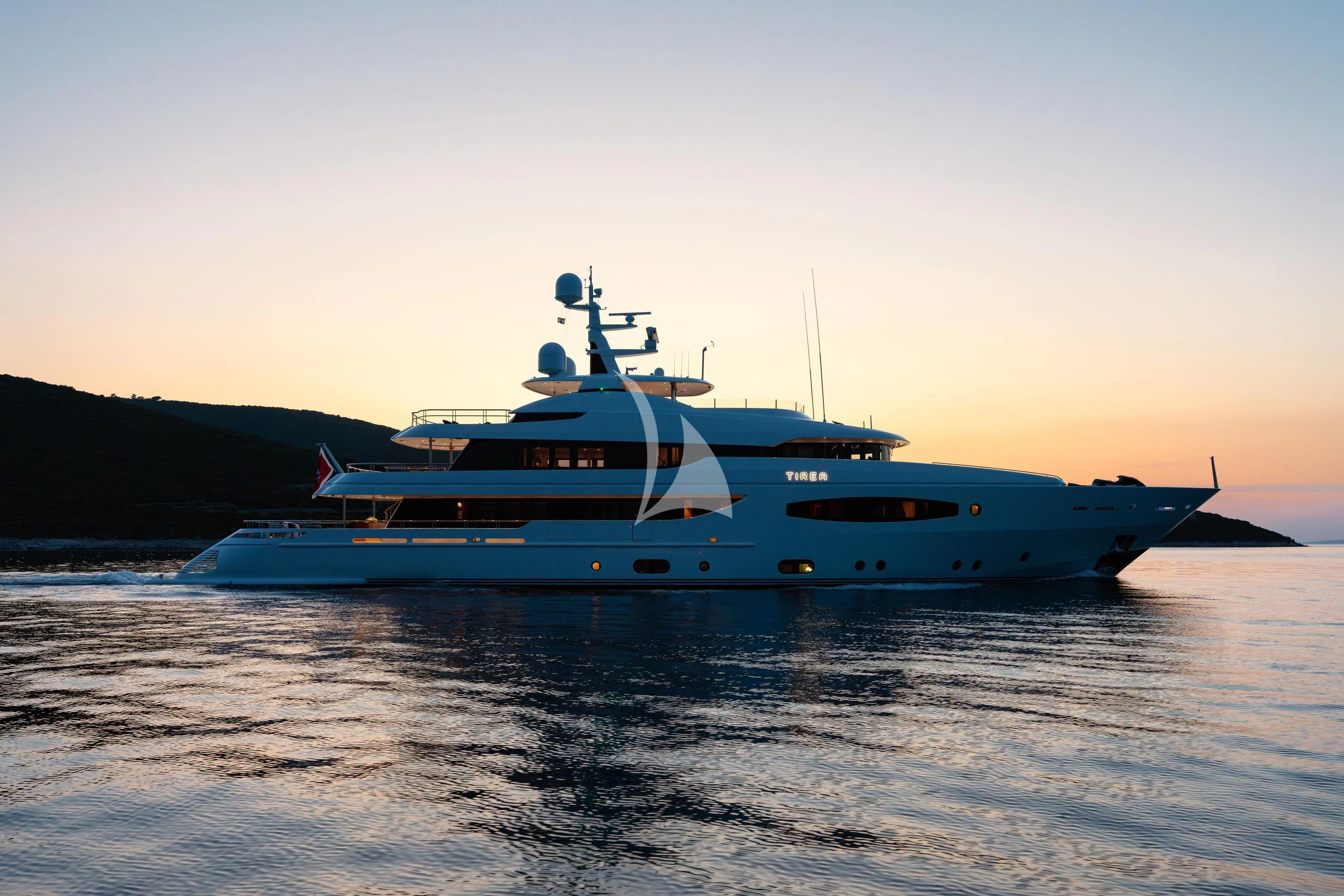 a boat on the water aboard TIREA Yacht for Sale
