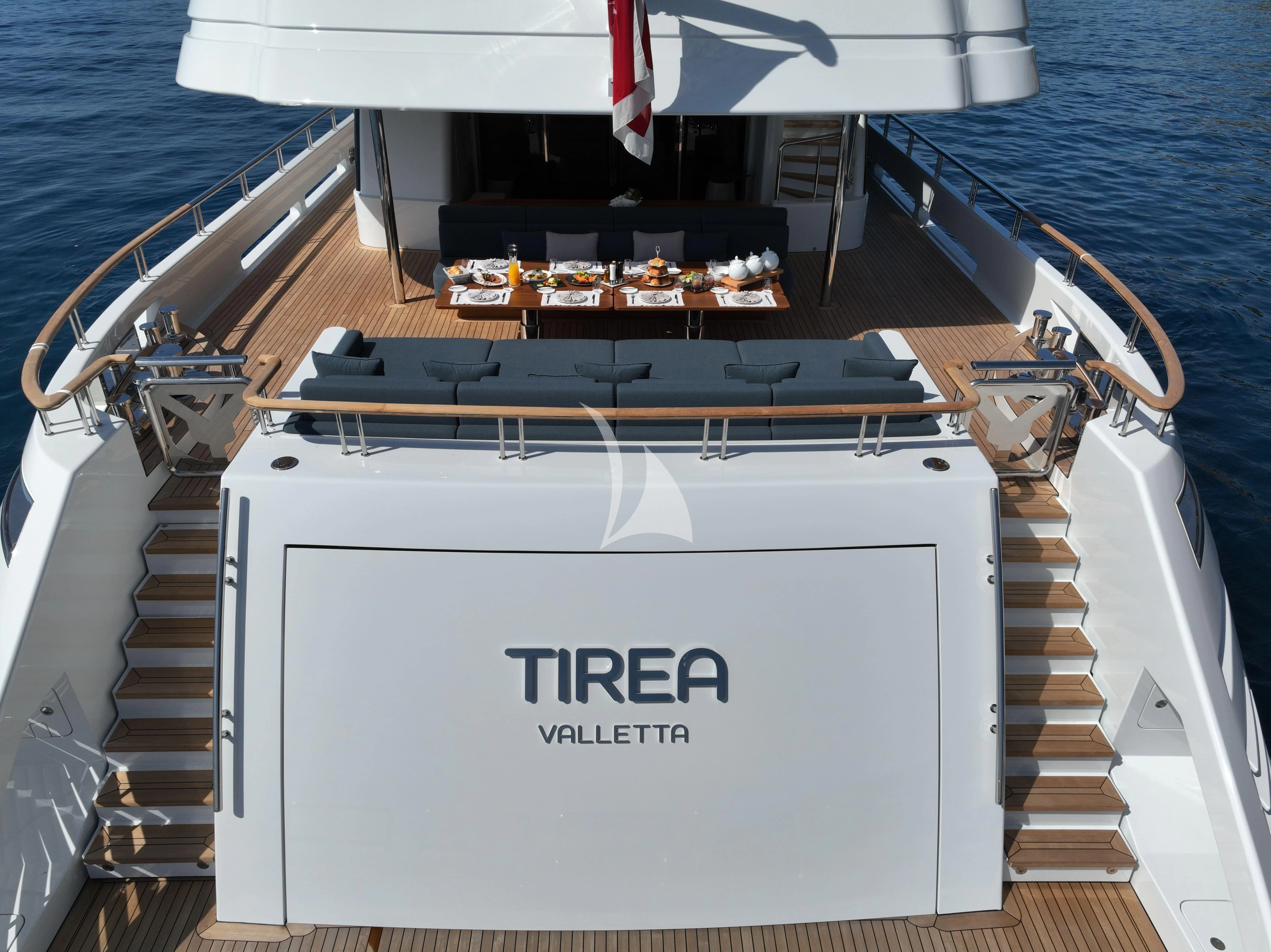 a boat on the water aboard TIREA Yacht for Sale