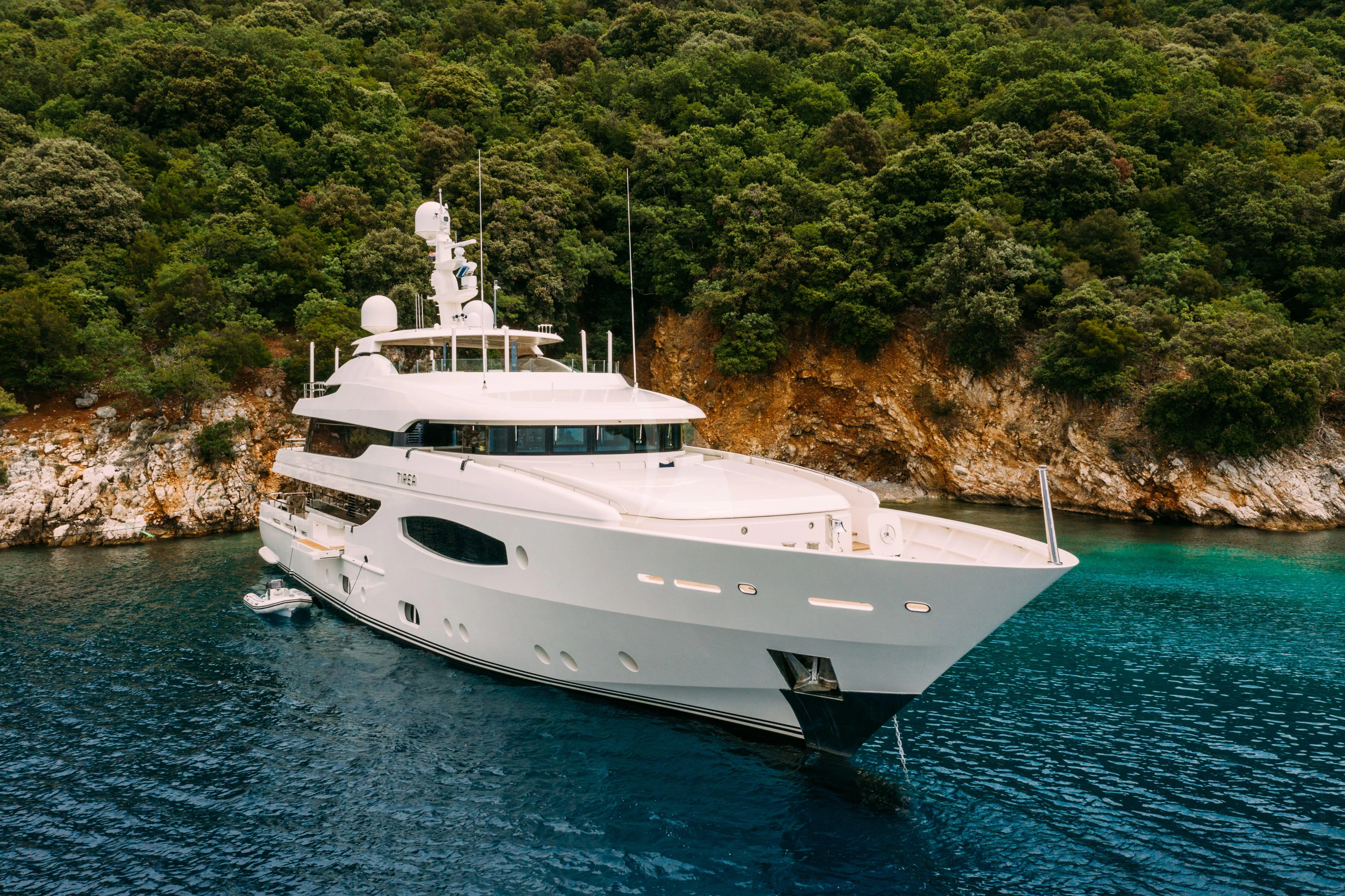 a boat on the water aboard TIREA Yacht for Sale
