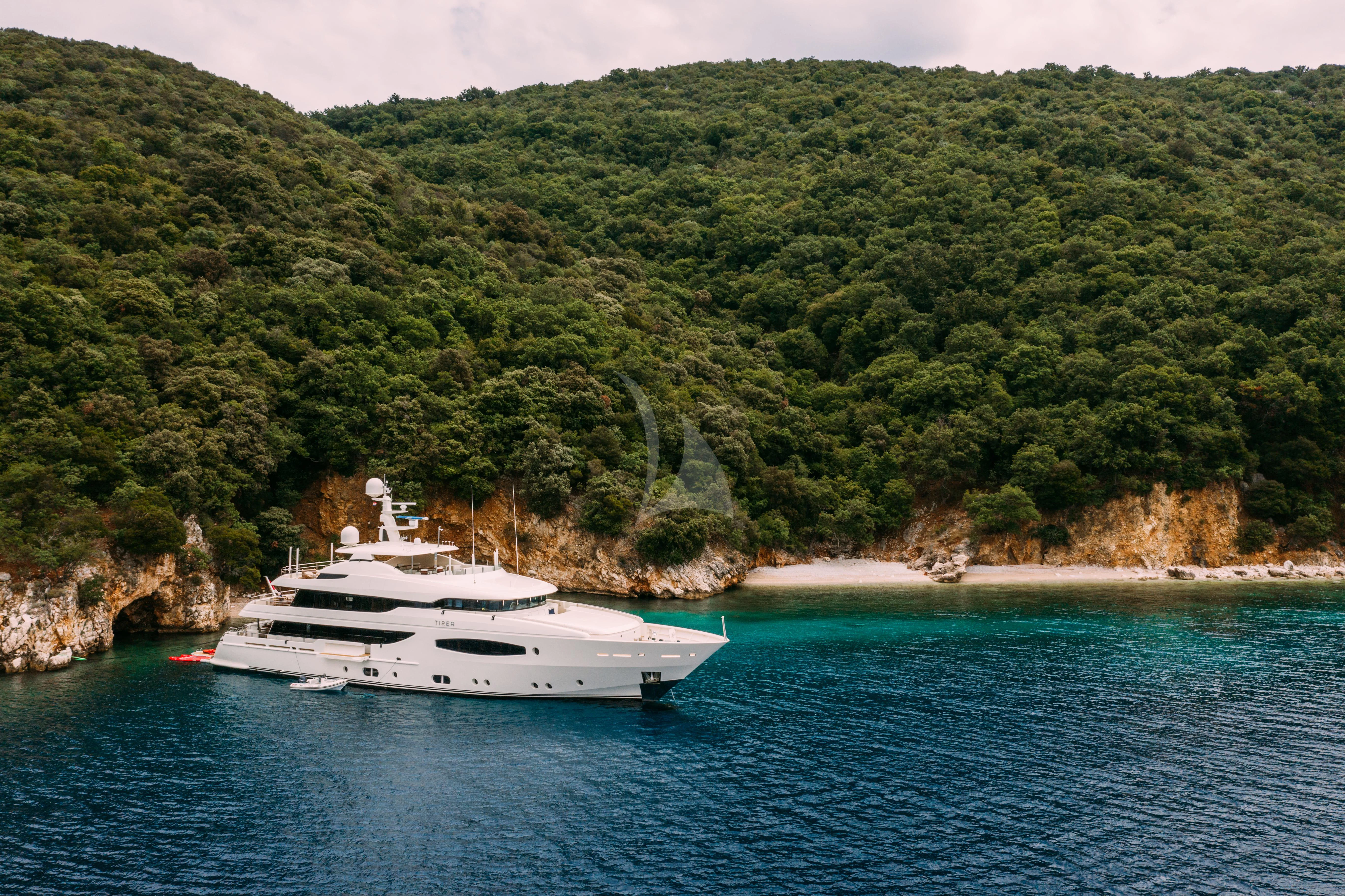 a boat on the water aboard TIREA Yacht for Sale