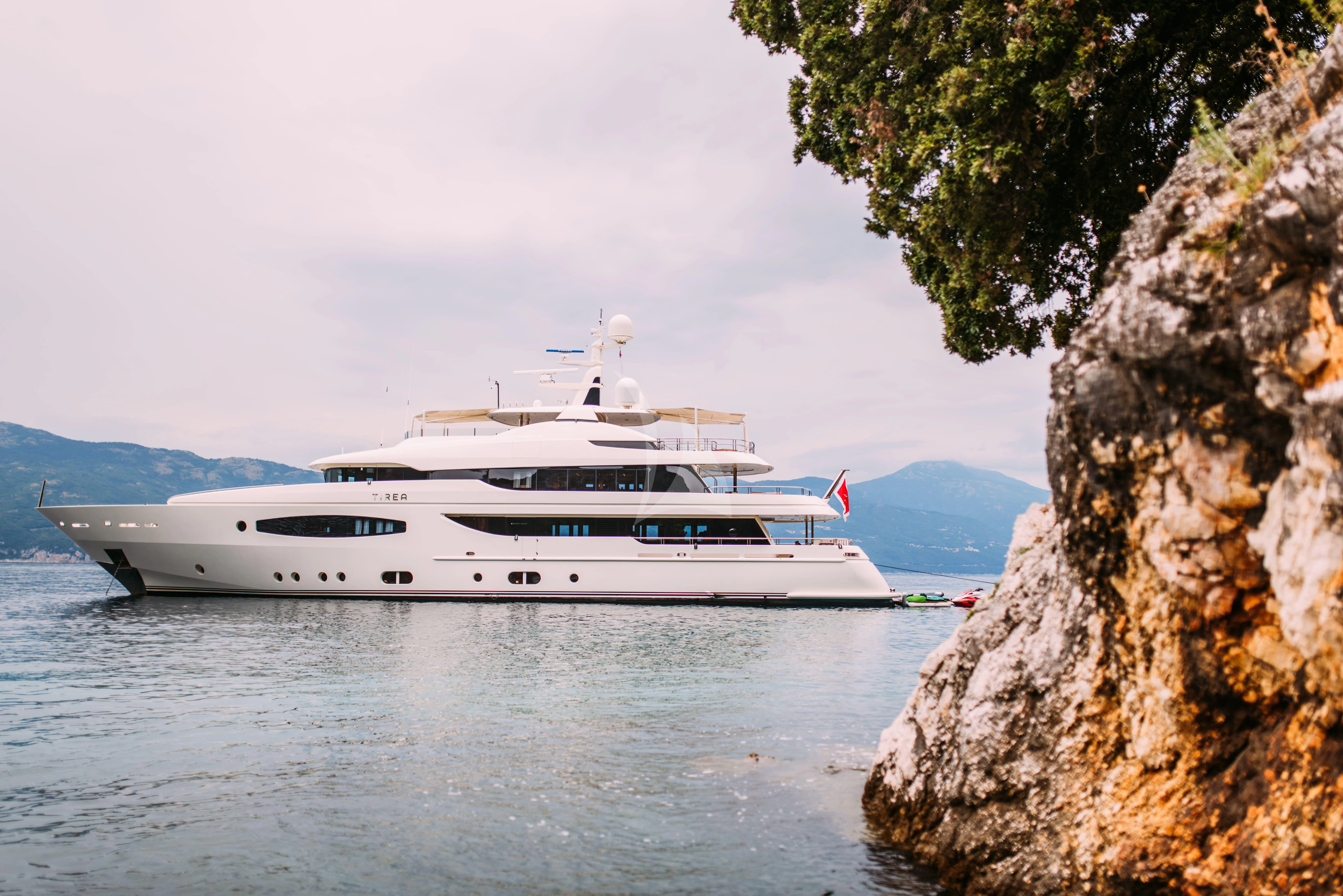 a boat on the water aboard TIREA Yacht for Sale