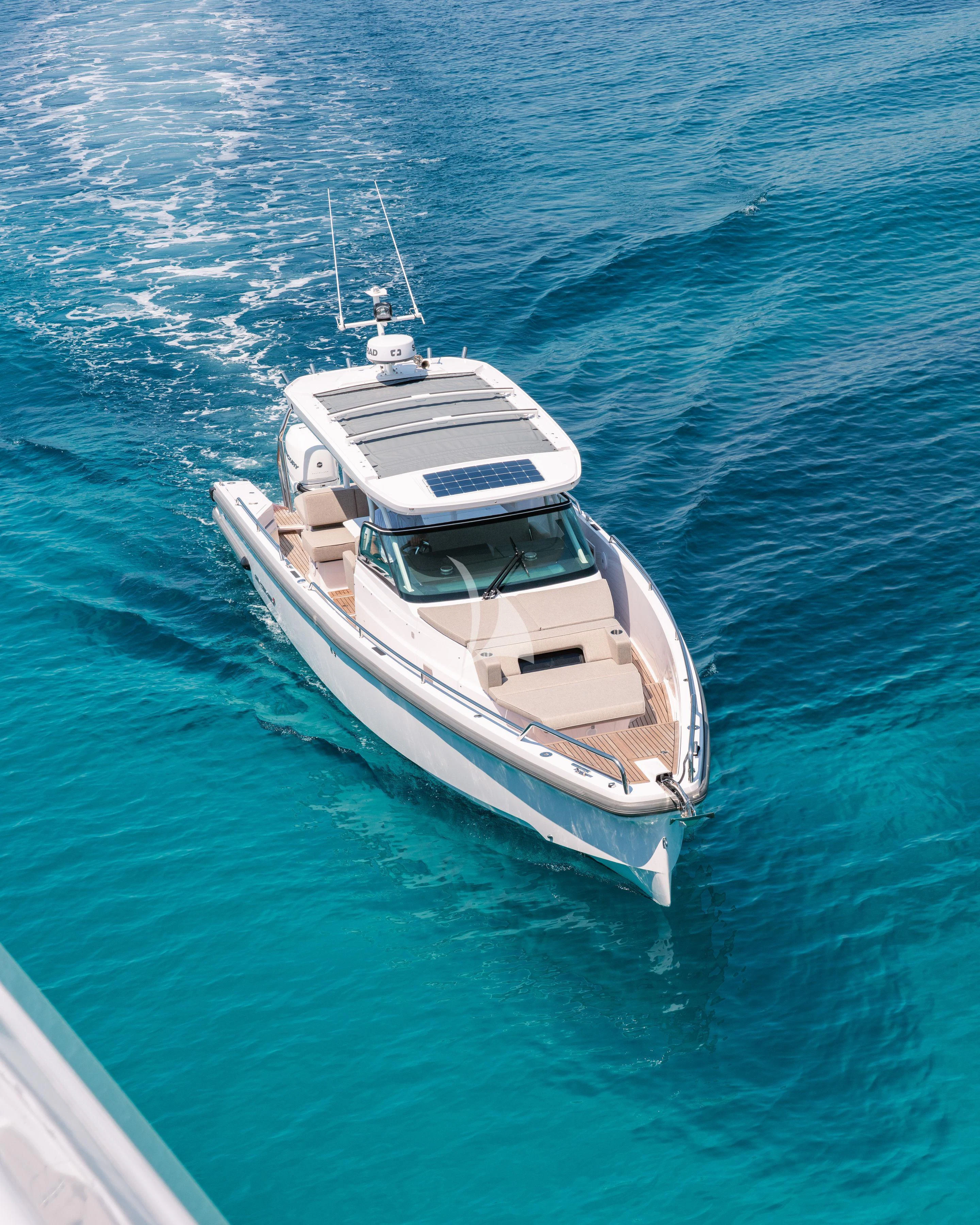 a boat in the water aboard TIREA Yacht for Sale