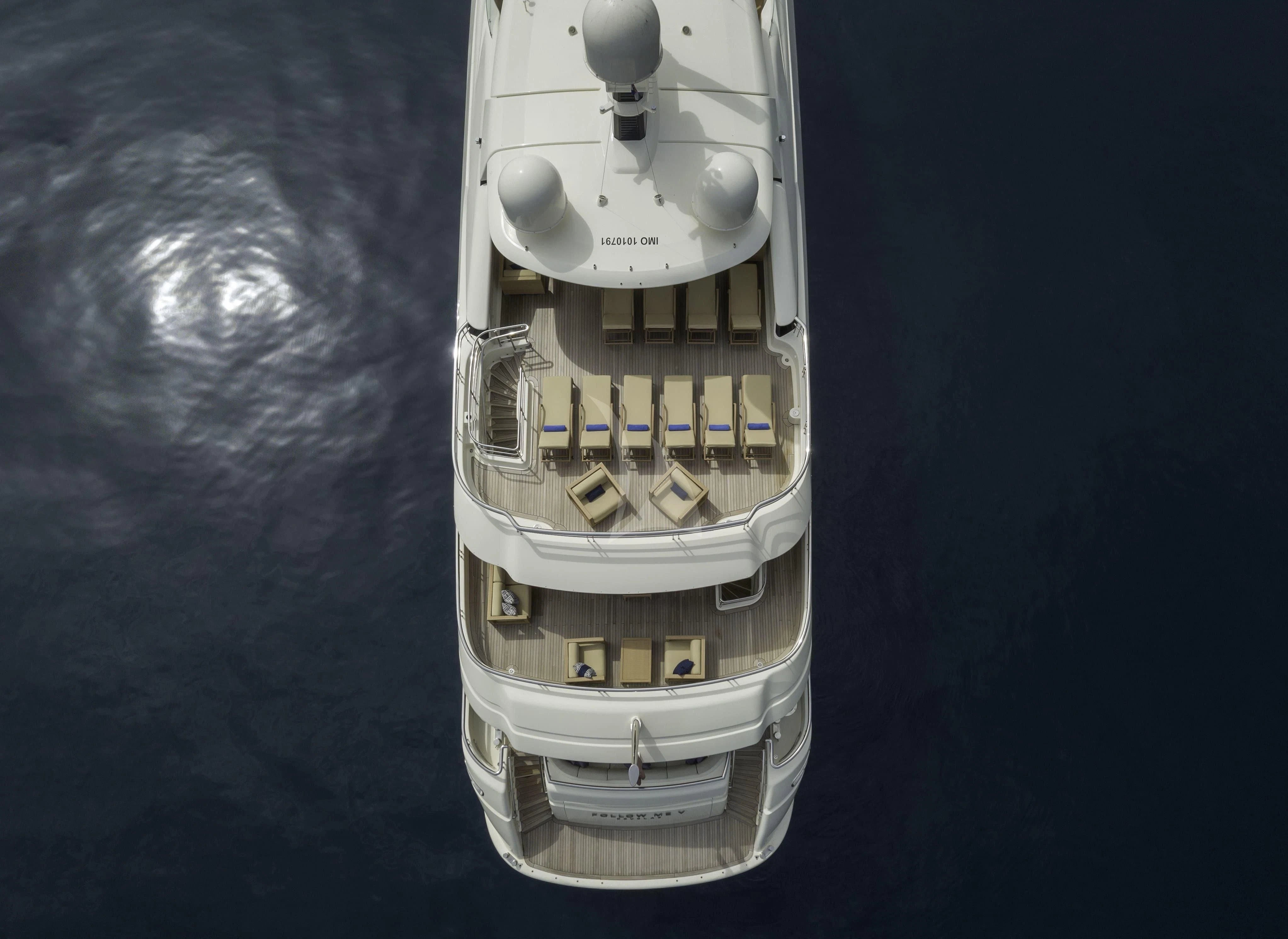 a space ship in space aboard TIREA Yacht for Sale