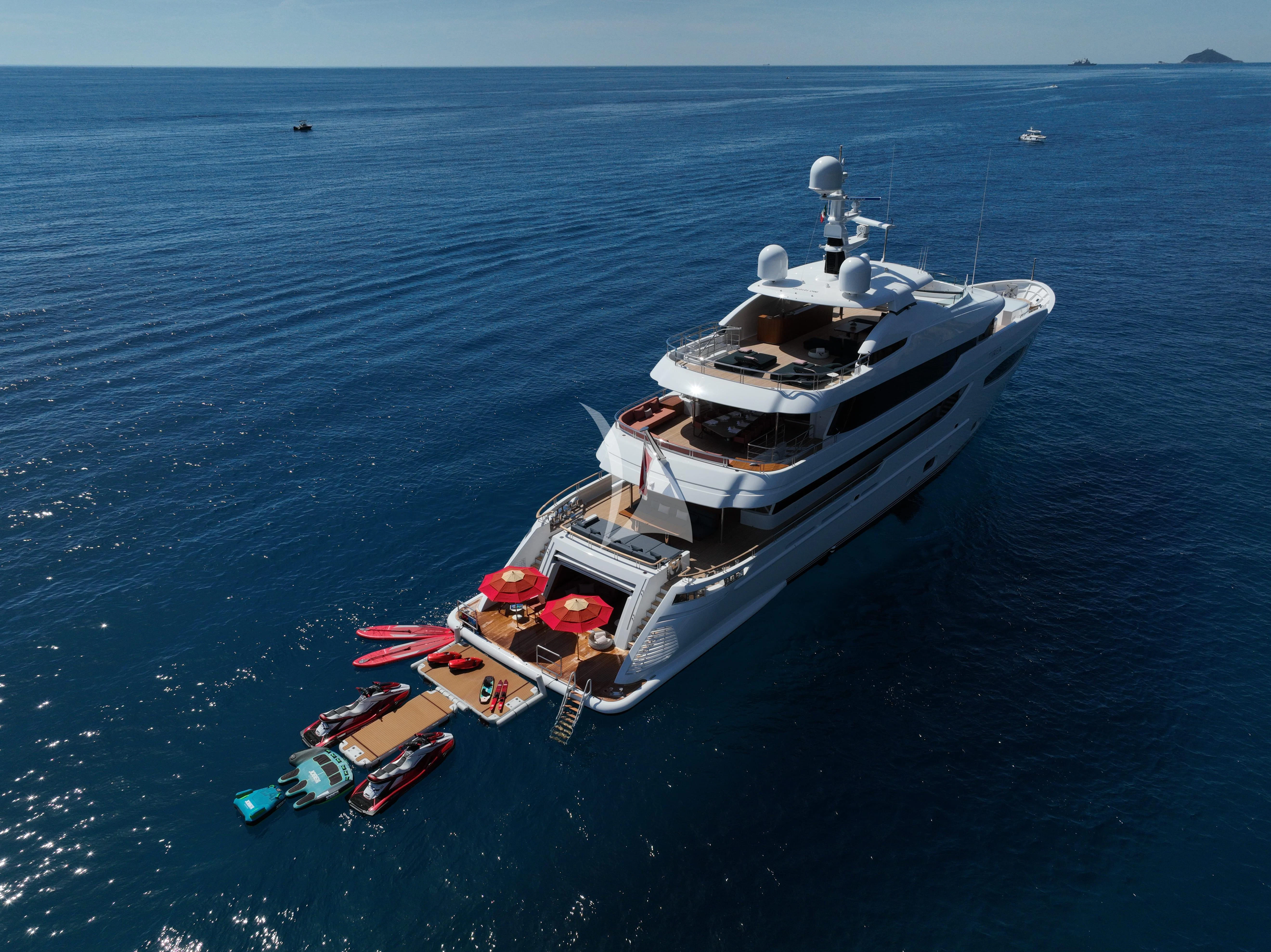a ship in the water aboard TIREA Yacht for Sale