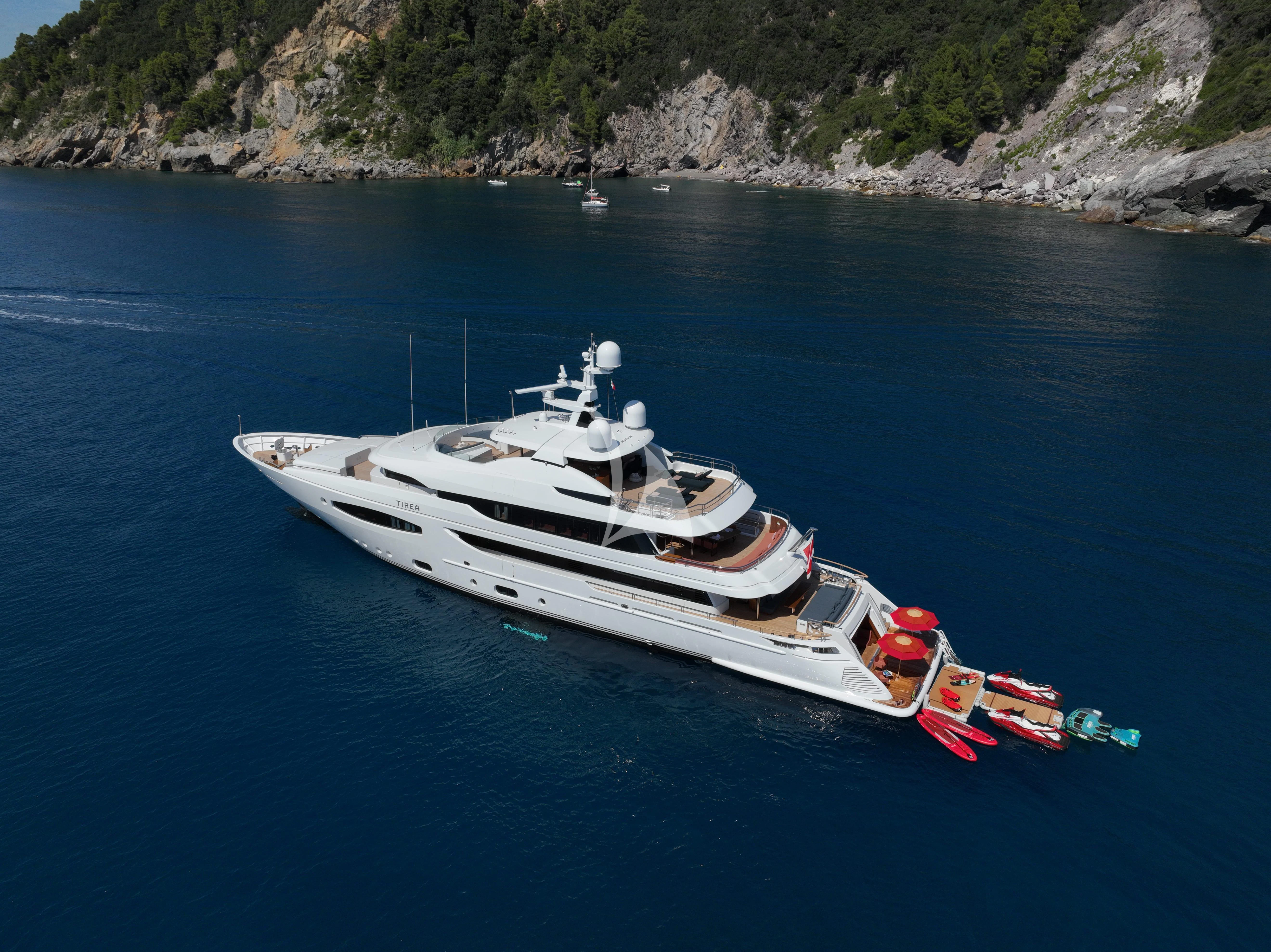 a boat on the water aboard TIREA Yacht for Sale