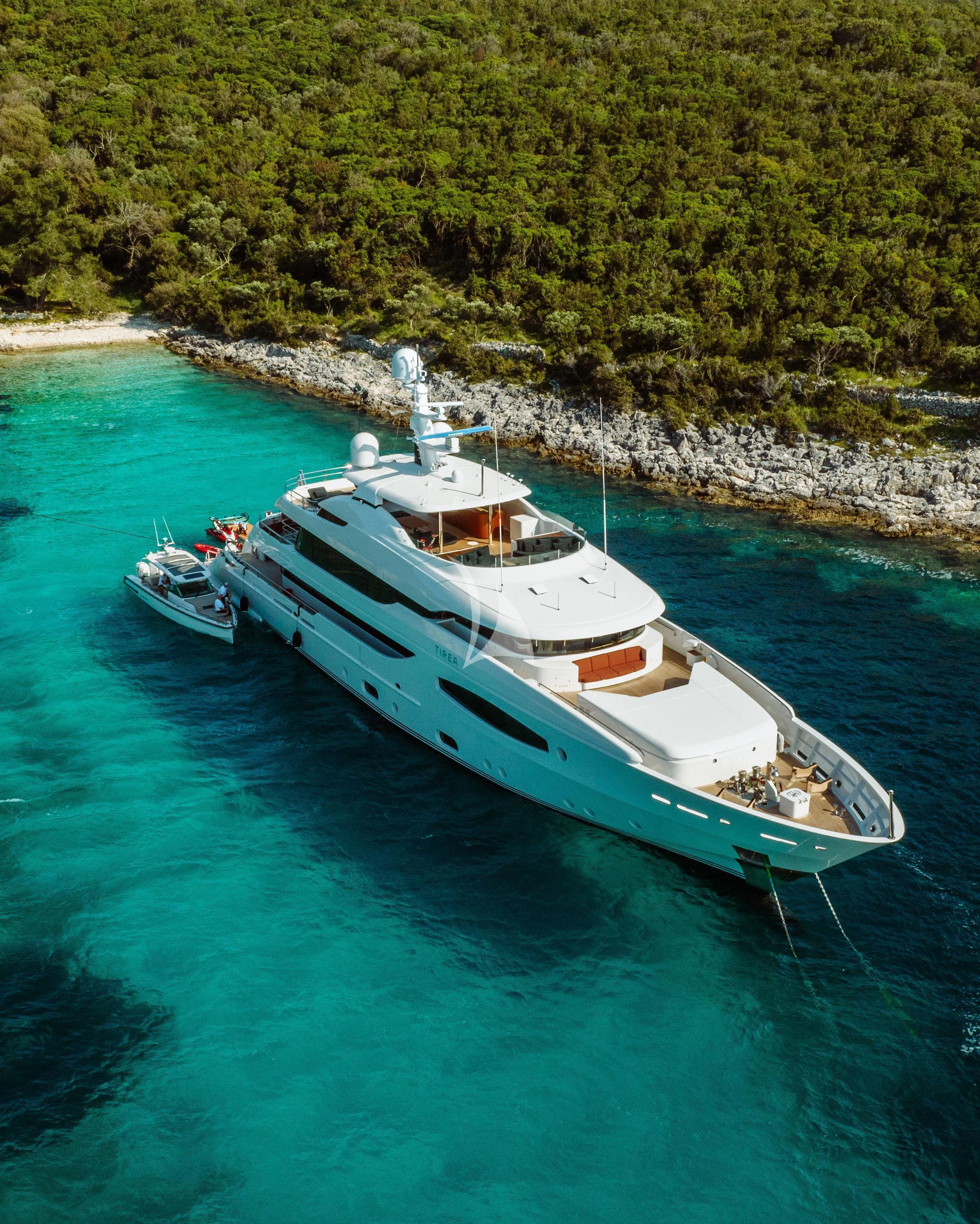 a boat on the water aboard TIREA Yacht for Sale