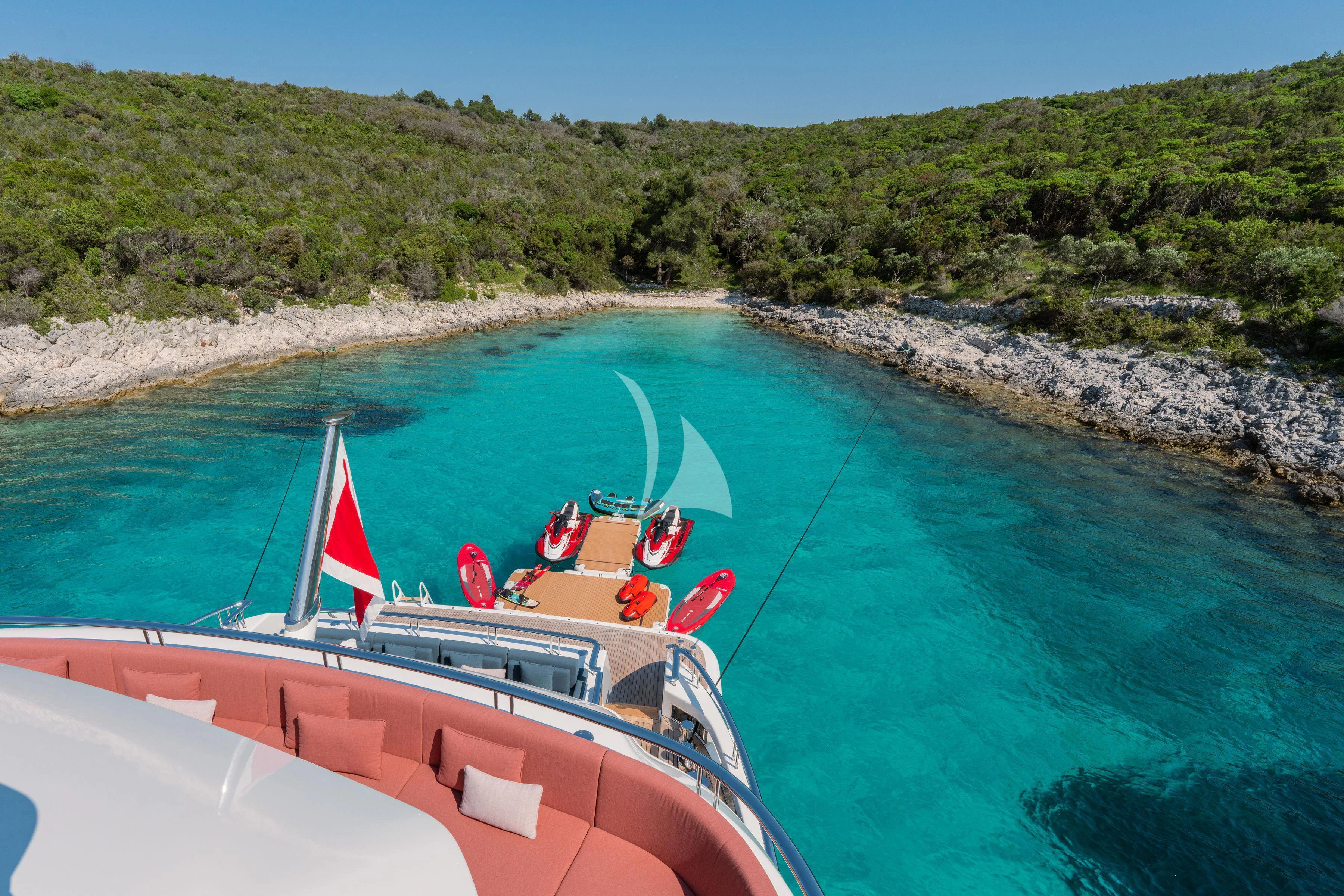 a boat on the water aboard TIREA Yacht for Sale