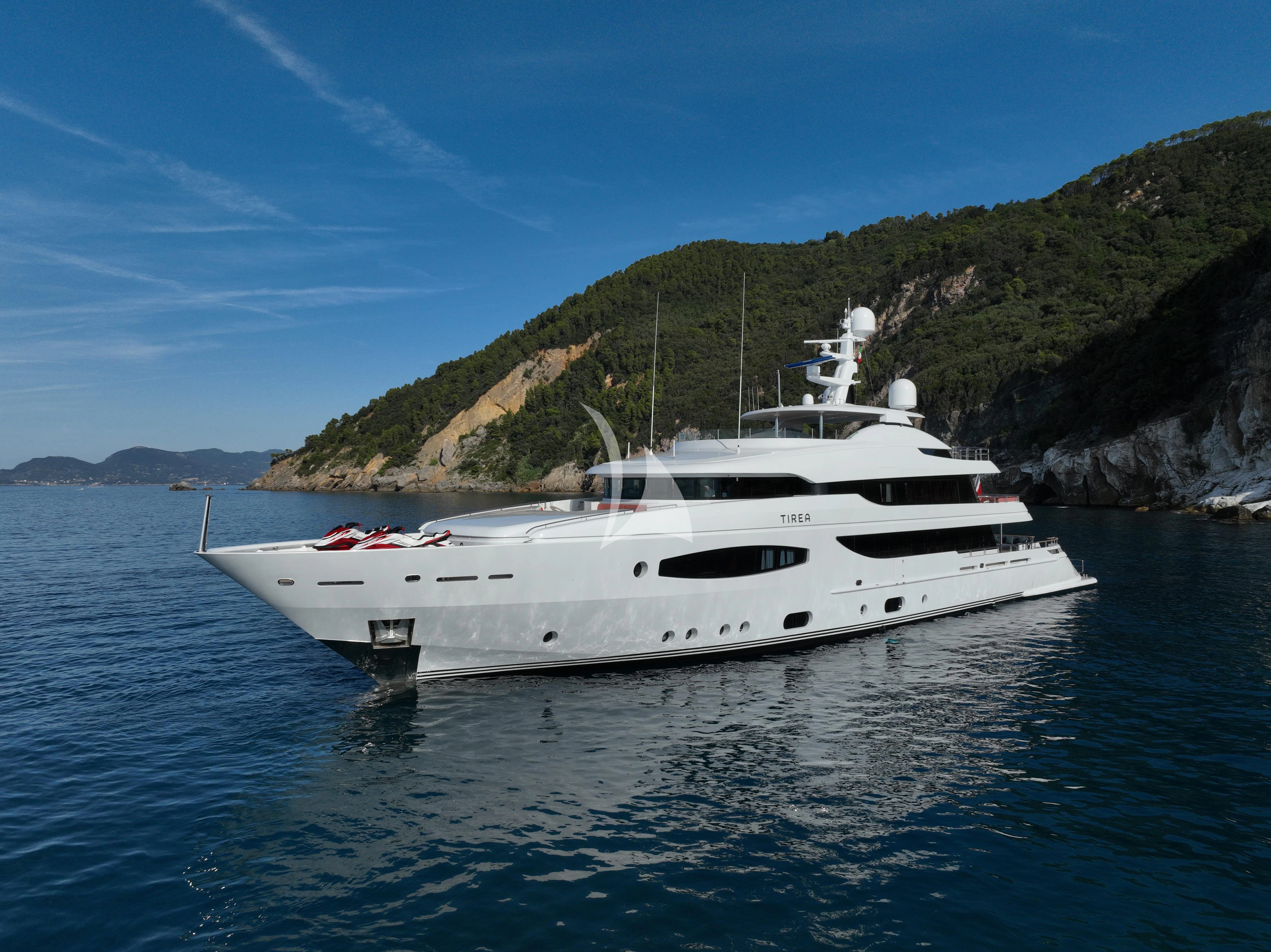 a boat on the water aboard TIREA Yacht for Sale