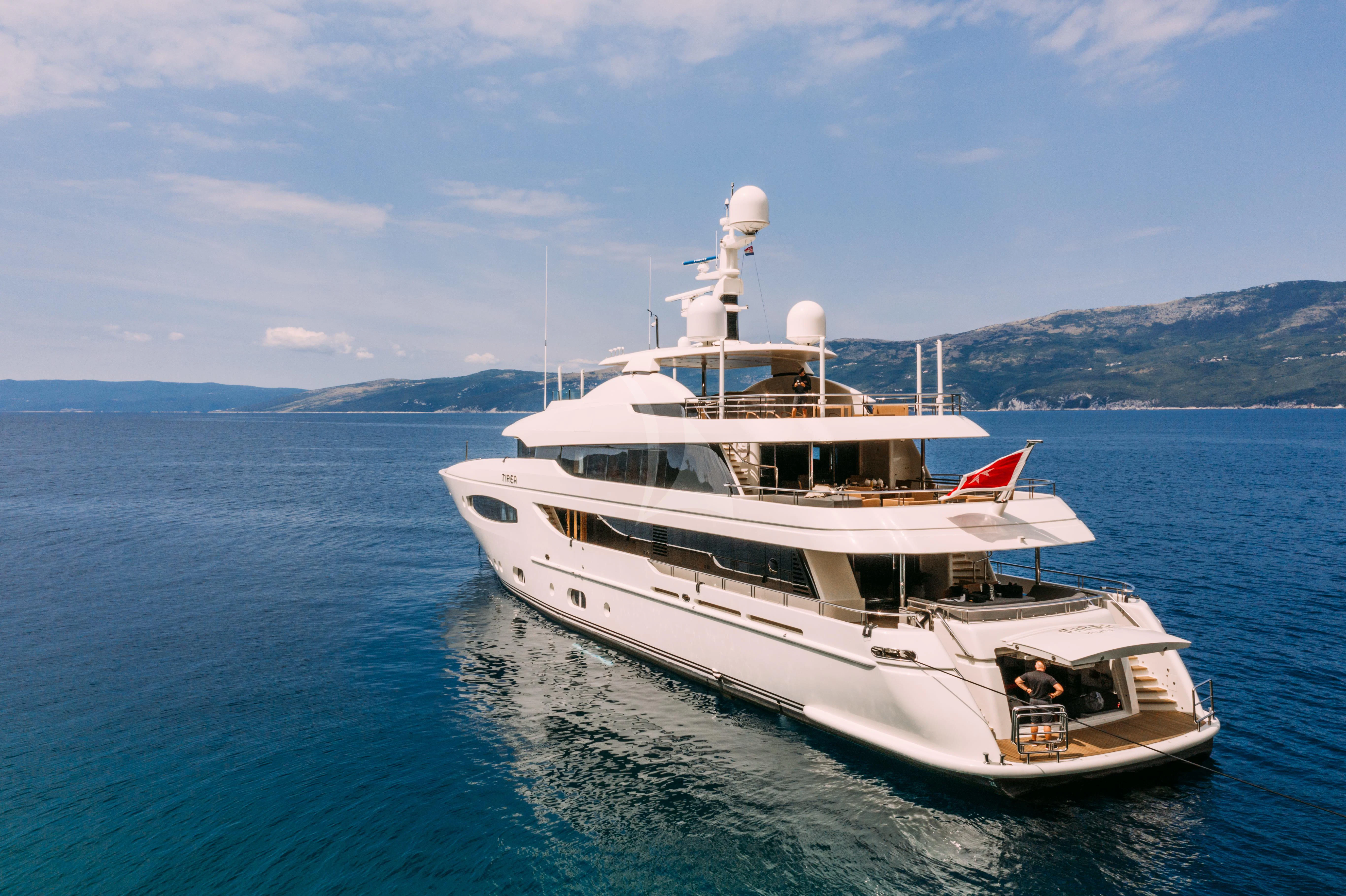 a boat in the water aboard TIREA Yacht for Sale