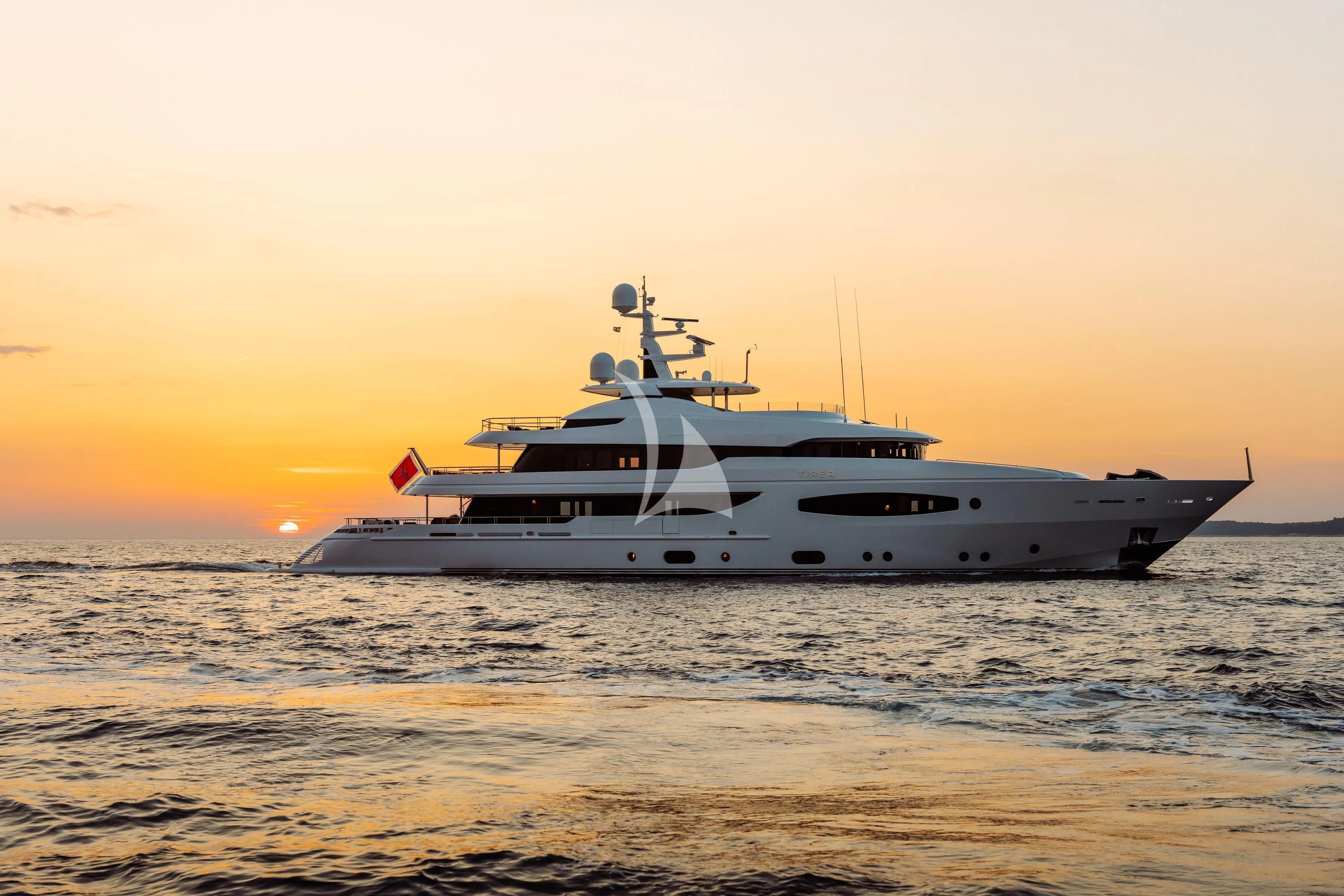 a boat on the water aboard TIREA Yacht for Sale