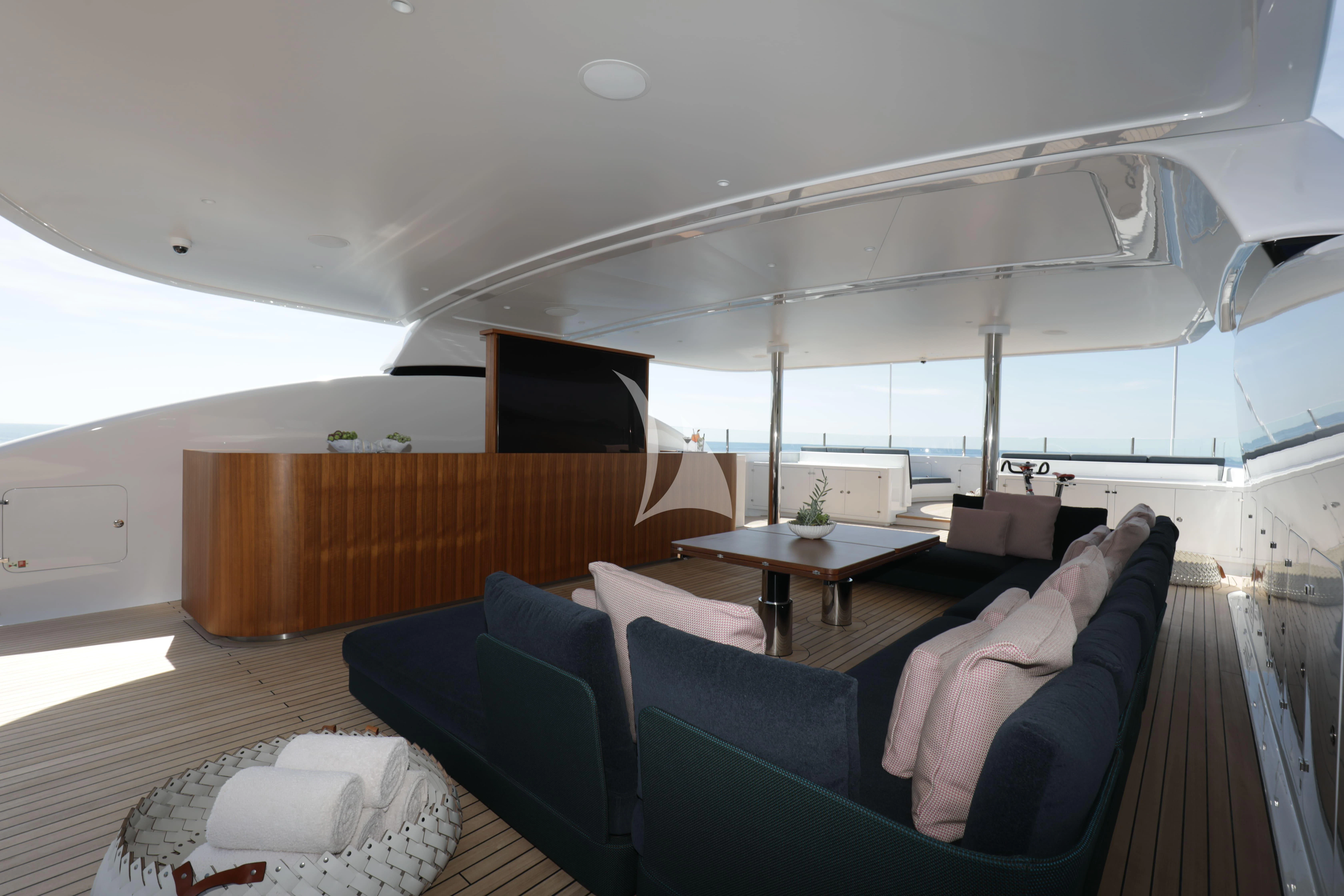 a room with a couch and a table aboard TIREA Yacht for Sale