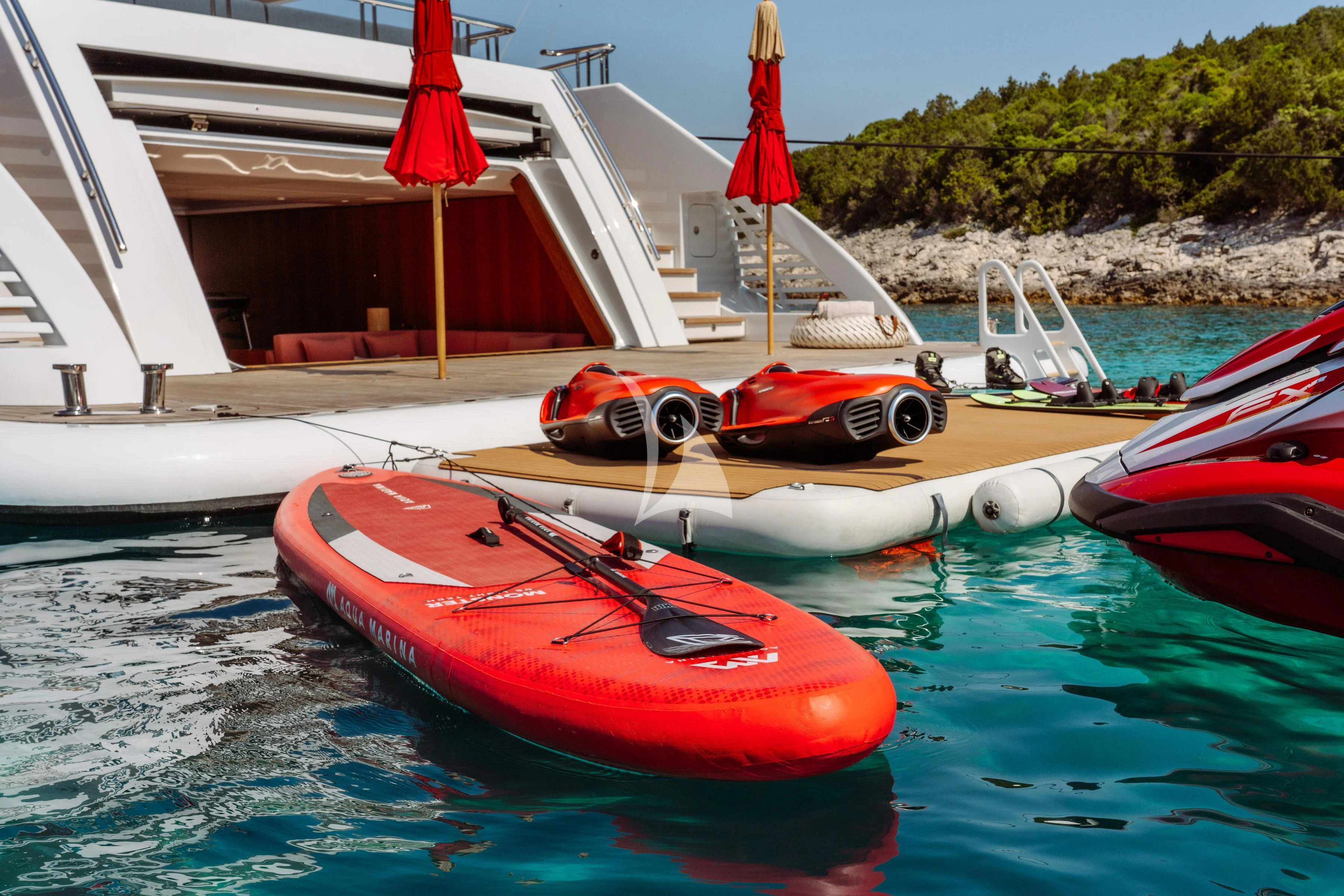 a couple of boats in a body of water aboard TIREA Yacht for Sale