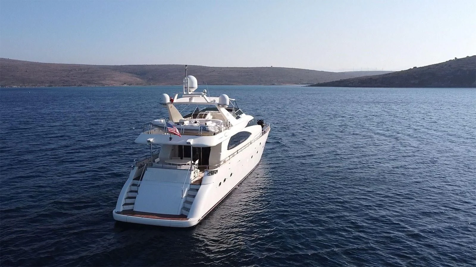 a boat in the water aboard TITAN Yacht for Sale