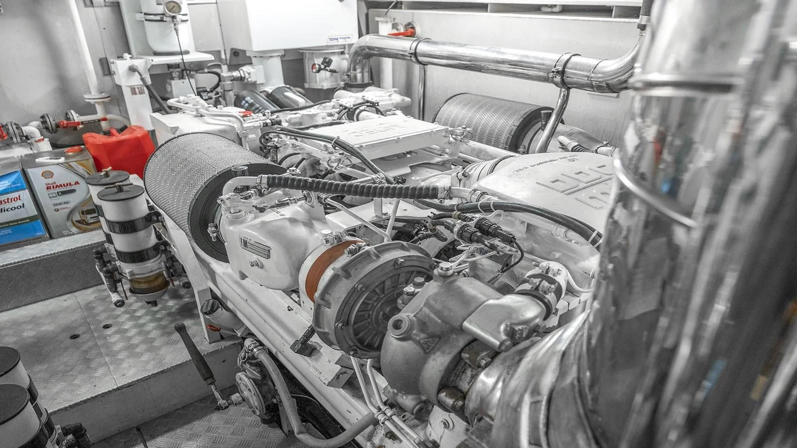 a car with a hood aboard TITAN Yacht for Sale