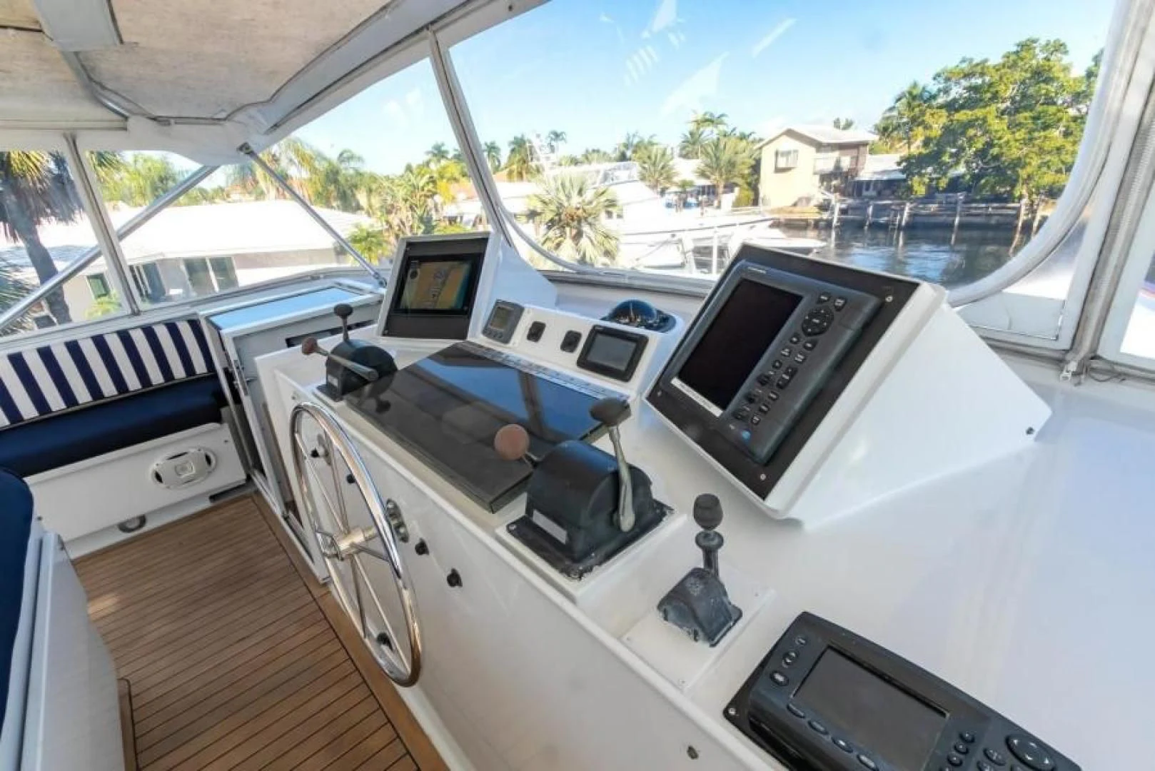 inside of a vehicle aboard K Yacht for Sale