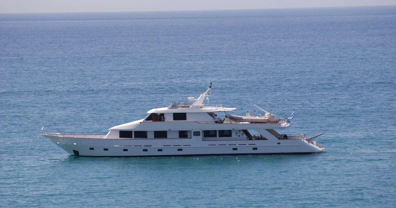 a boat in the water aboard K Yacht for Sale
