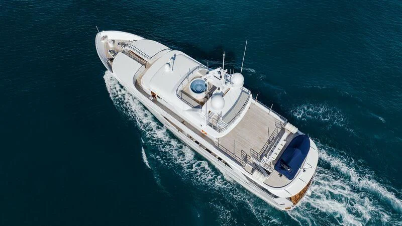 a ship in the water aboard PLEIADES II Yacht for Sale