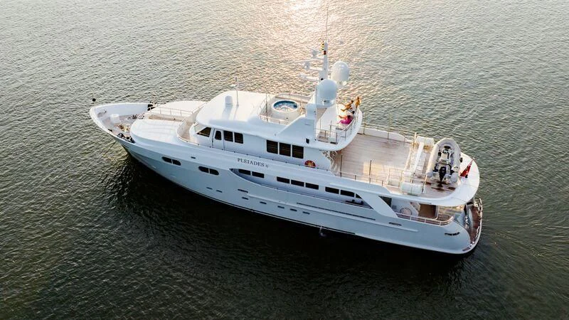 a boat in the water aboard PLEIADES II Yacht for Sale