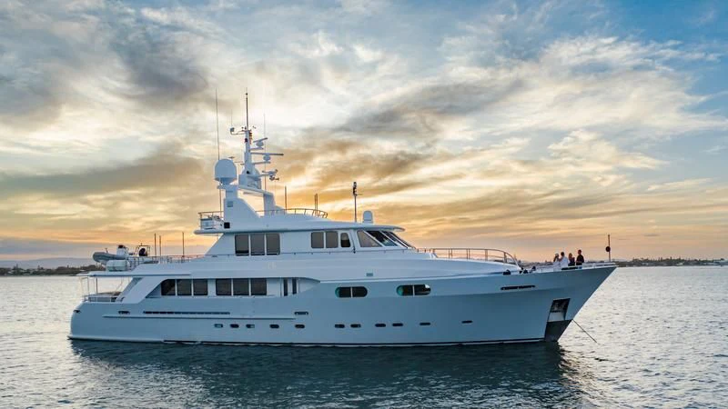a boat on the water aboard PLEIADES II Yacht for Sale