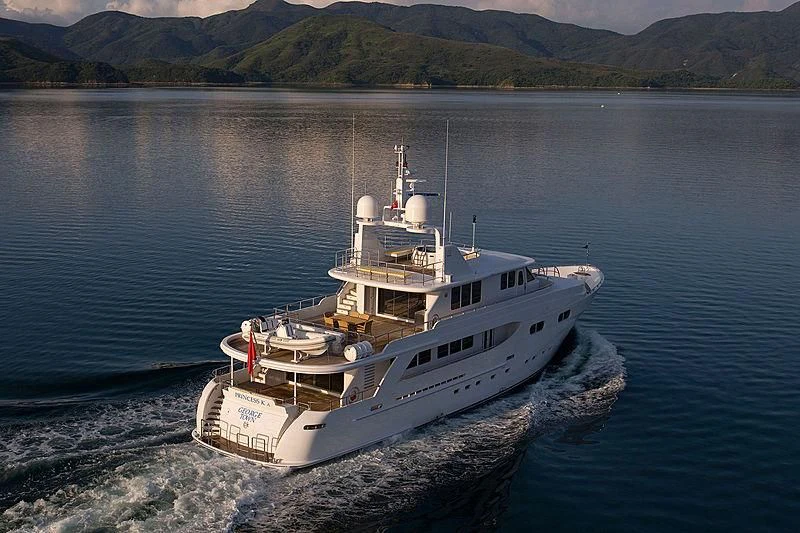 a boat on the water aboard PLEIADES II Yacht for Sale