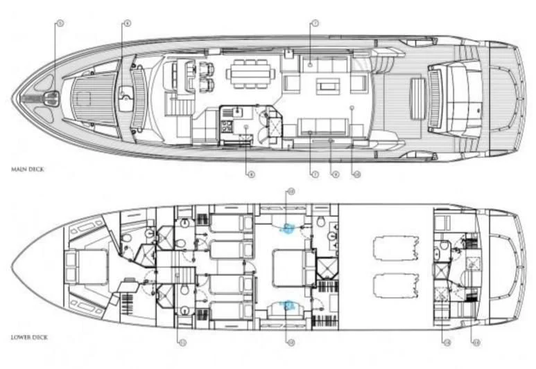 diagram, engineering drawing aboard FAMILY SPIRIT Yacht for Sale