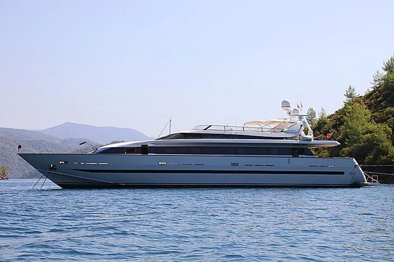 a large boat on the water aboard CHRISTO HE Yacht for Sale