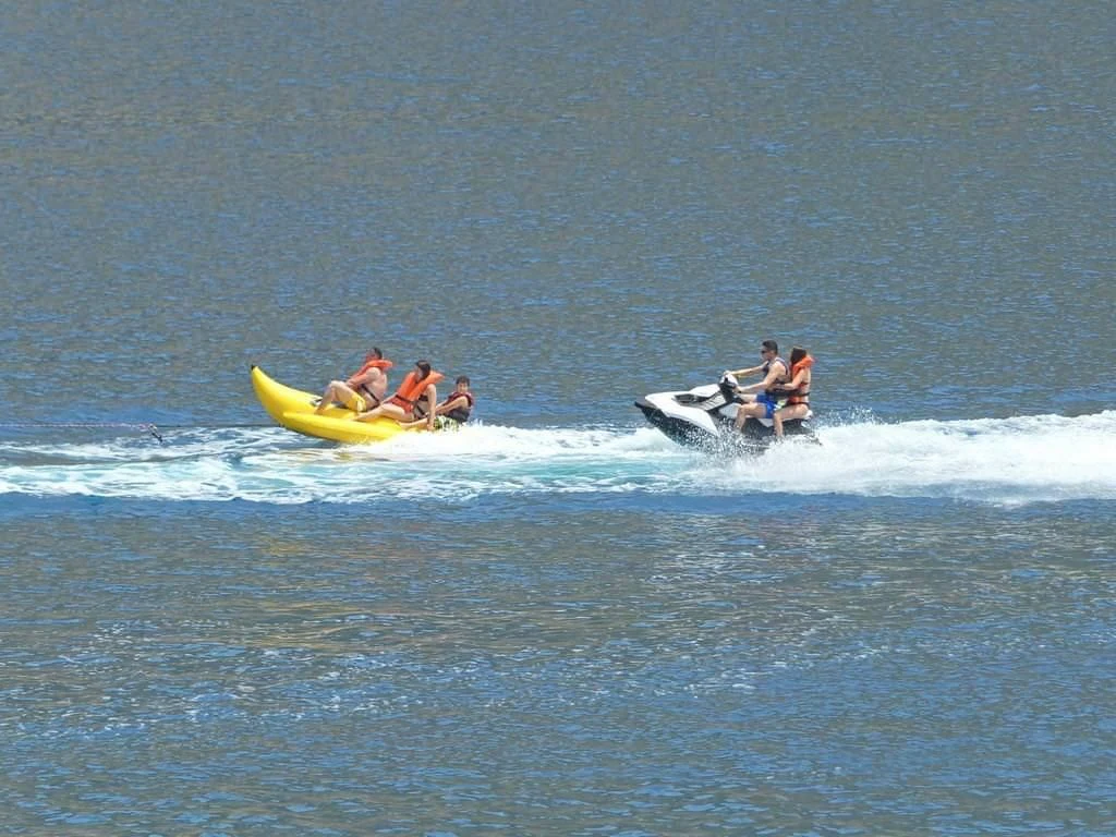 people on a yellow kayak aboard KAPTAN MEHMET BUGRA Yacht for Sale