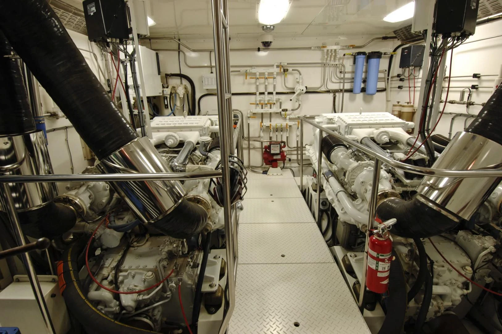 a room with machinery aboard MOONSHADOW Yacht for Sale