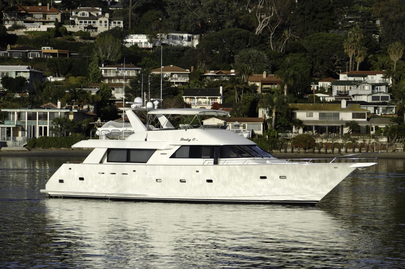 a boat on the water aboard MOONSHADOW Yacht for Sale