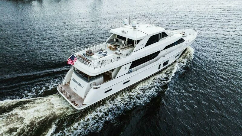 a boat on the water aboard OA Yacht for Sale