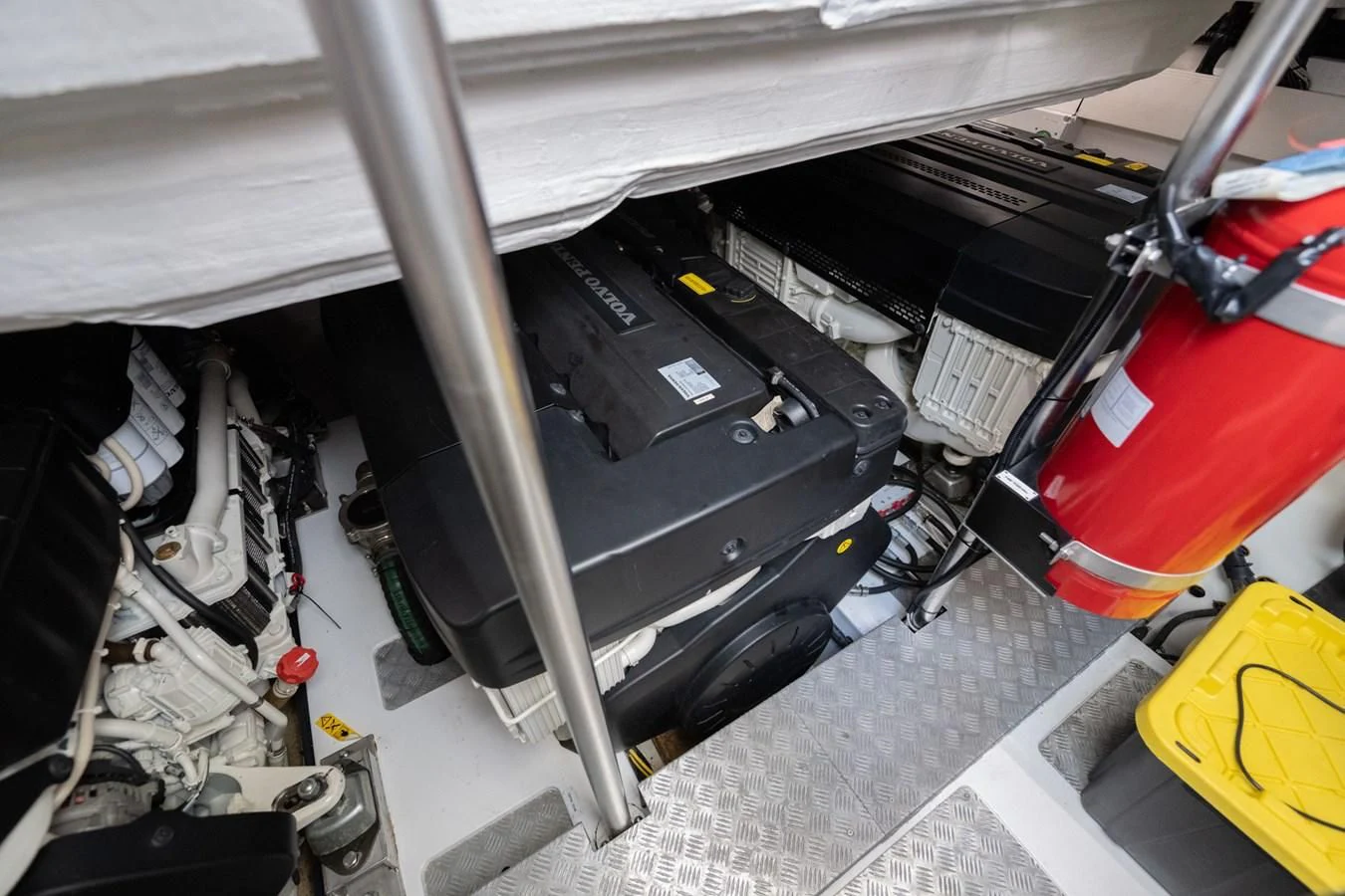 a machine in a room aboard CANDELARIA Yacht for Sale
