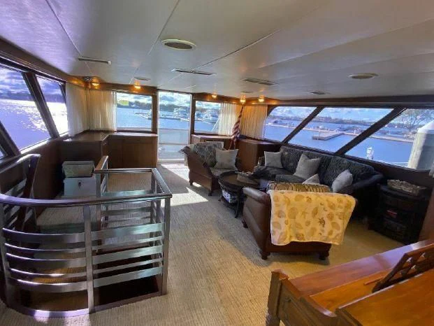 inside of a car aboard YACHTS A LUCK Yacht for Sale