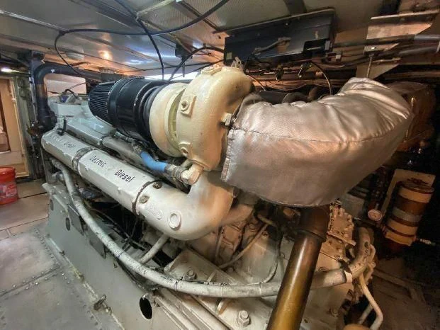 a machine with a metal cylinder aboard YACHTS A LUCK Yacht for Sale
