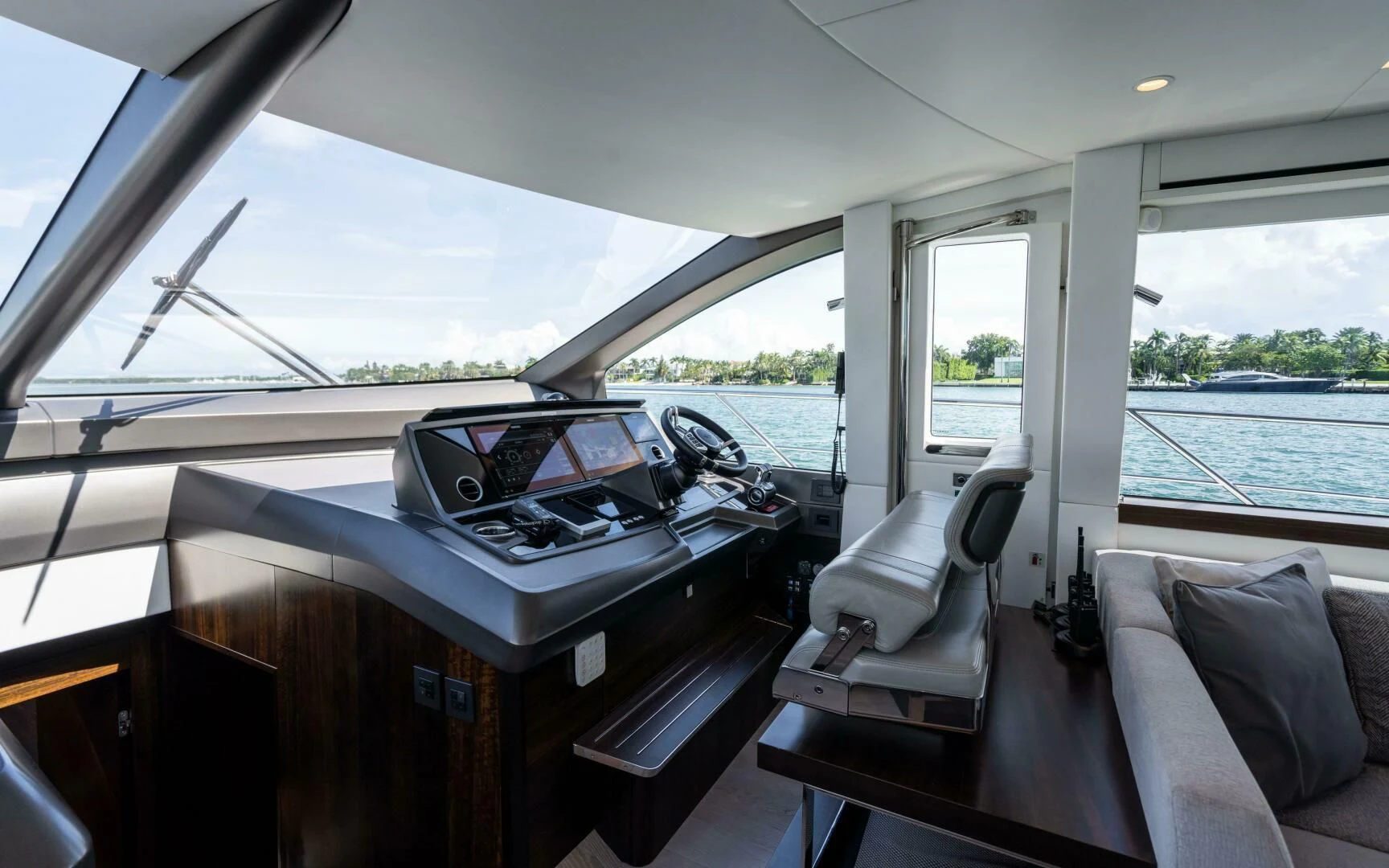 inside of a car aboard 4-PLAY VII Yacht for Sale