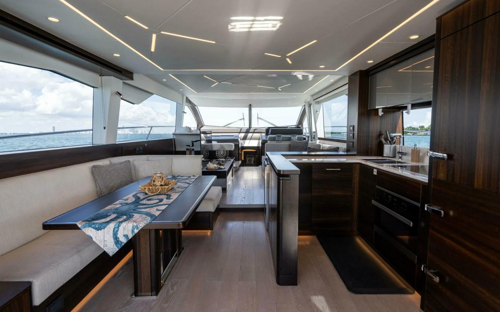 a room with a bed and a desk aboard 4-PLAY VII Yacht for Sale