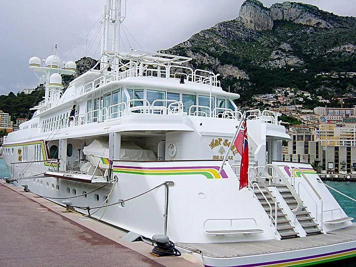 a boat docked at a dock aboard CEDAR SEA II Yacht for Sale