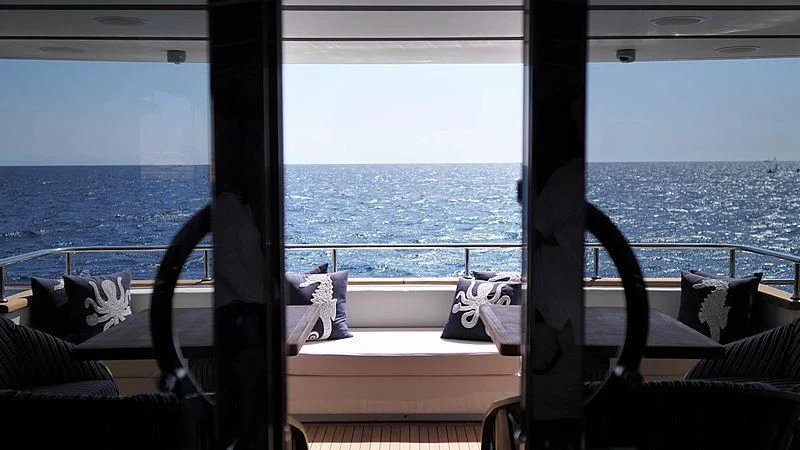 a view of the ocean from a balcony aboard THIRTY EIGHT Yacht for Sale