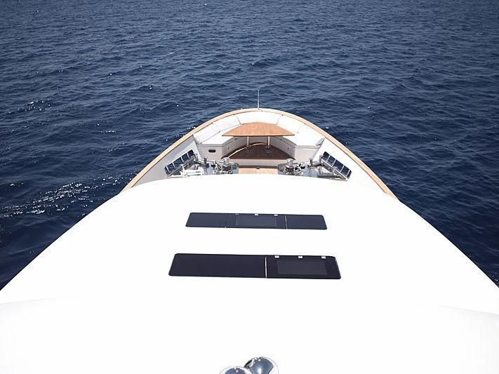 a white yacht in the water aboard THIRTY EIGHT Yacht for Sale