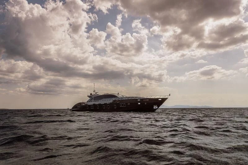 a boat in the water aboard EVA Yacht for Charter