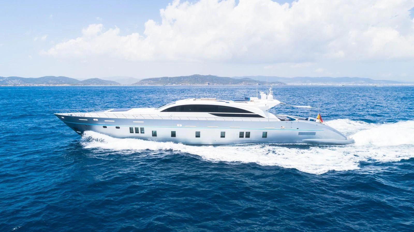 a white yacht in the water aboard EVA Yacht for Charter