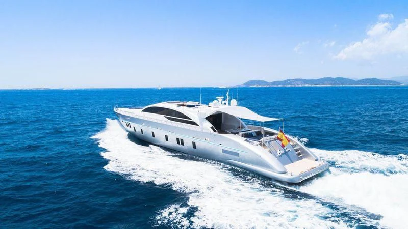 a boat on the water aboard EVA Yacht for Charter
