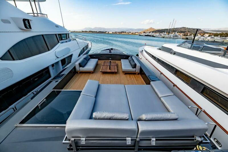 a boat on the water aboard EVA Yacht for Charter