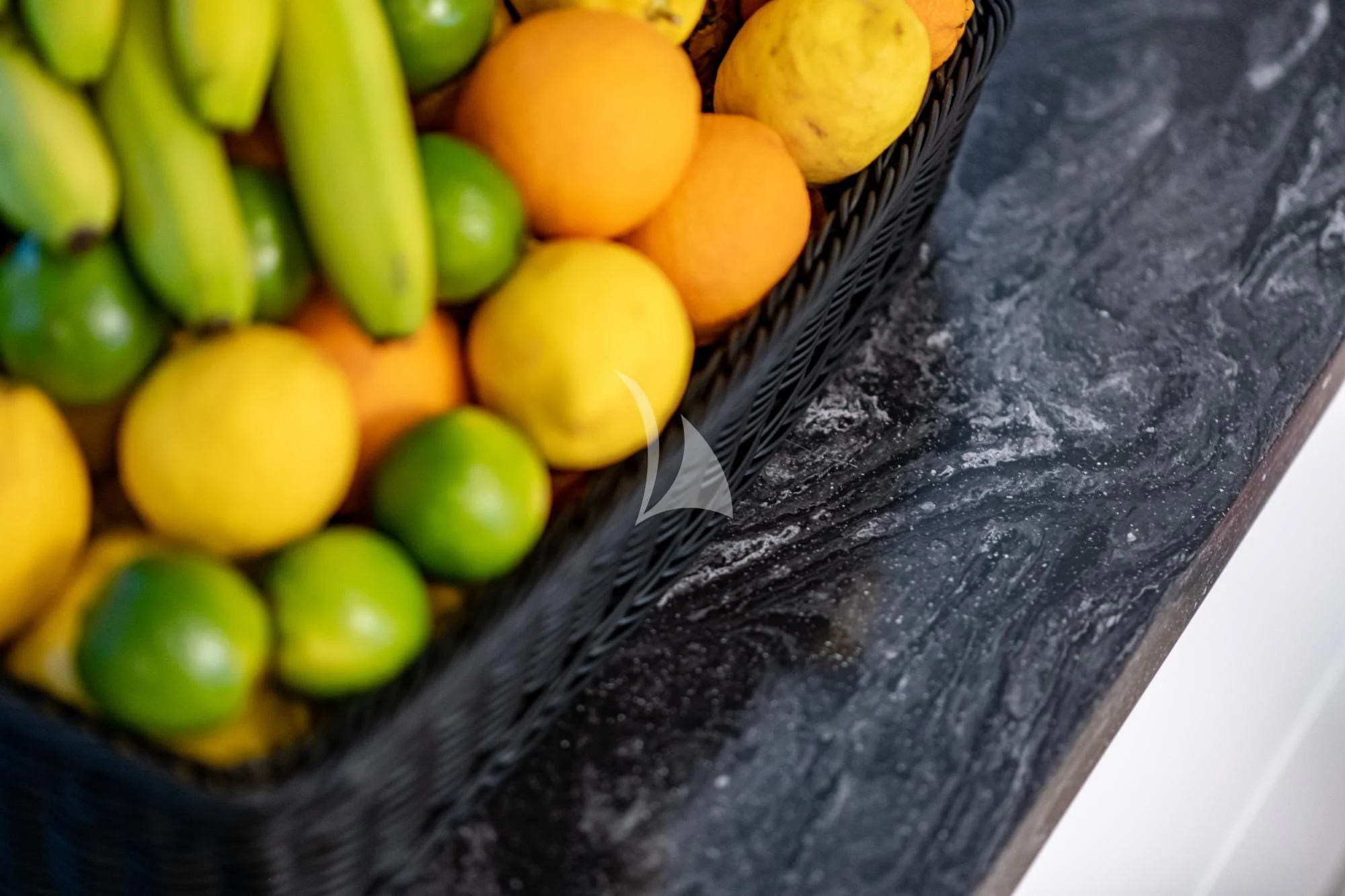 a bunch of fruit on a table aboard EVA Yacht for Charter