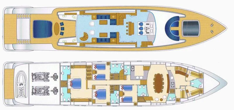 diagram aboard EVA Yacht for Charter